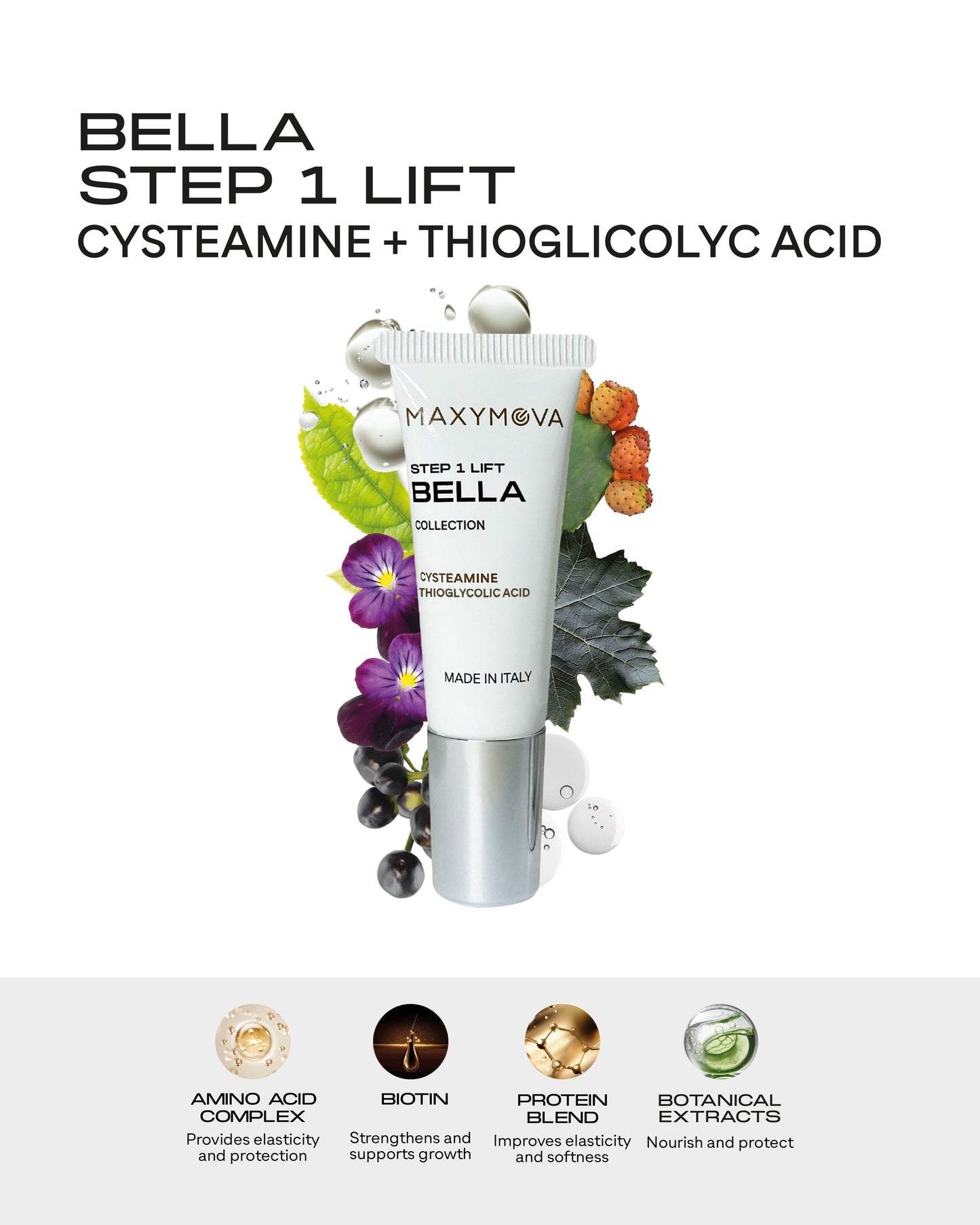 Maxymova Step 1 Lift Bella Cysteamine TGA produit professionnel lash lift coréen