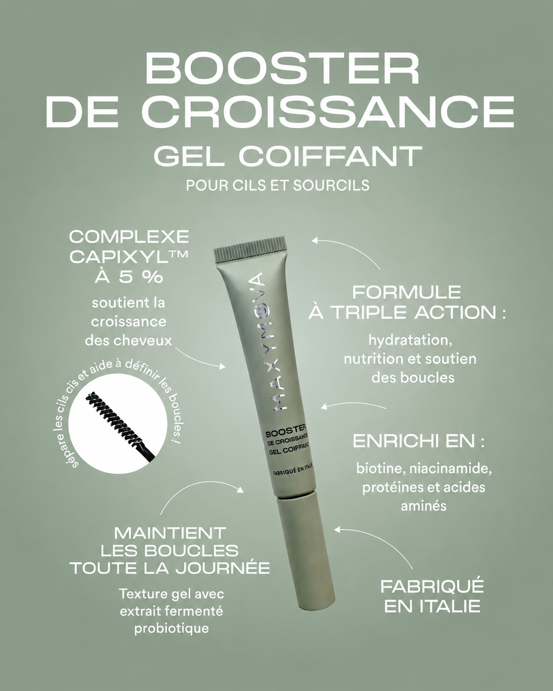 Growth Booster advanced cils et sourcils - booster de croissance Maxymova